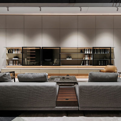 ODM Tủ sách gỗ dán tối giản TV Stand Wall Unit With Shelves