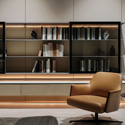 Tủ Modular Aluminium hiện đại Buffet Hutch Wall Unit Phong cách tối giản
