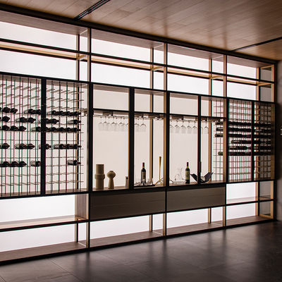 Bar Wine Aluminium Modular Cabinet Almirah Thập tường cho nhà bếp