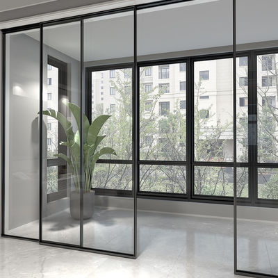Văn phòng Frosted trượt nhôm khung cửa bên trong đơn swing