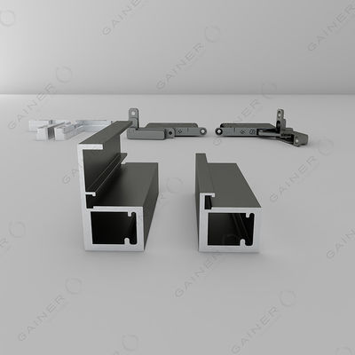 Thương mại nhôm hợp kim Modular Kitchenette Cabinet Frameless Glass Door