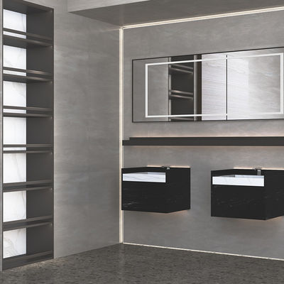Rock slab Bàn bàn phòng tắm gương tủ hư vô với đèn OEM