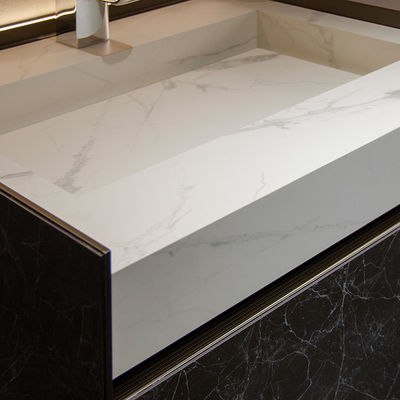 Phòng tắm sang trọng bồn rửa 1500mm Cabinet gương Vanity And Basin Combo