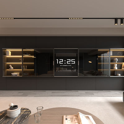 Nhôm Luxury Modern TV Stand Floating Wall Mounted Thiết bị phòng khách tối giản
