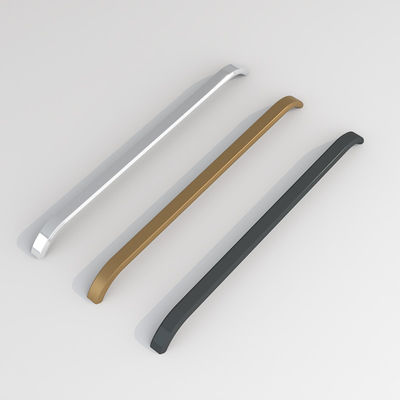 Hỗn hợp kim nhôm Modern Wardrobe Handle Màu đen Matt