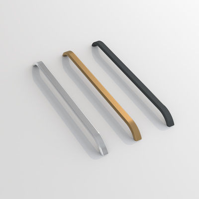 Hỗn hợp kim nhôm Modern Wardrobe Handle Màu đen Matt