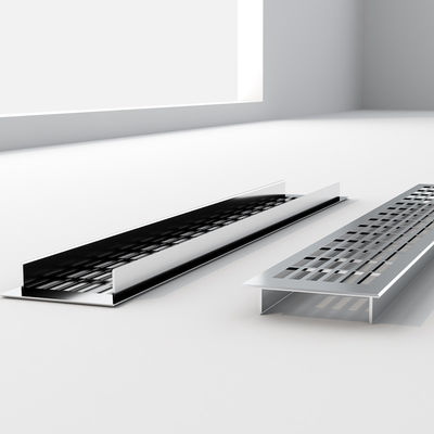 Ống thông gió nhôm Ống thông gió trang trí Professional Air Ventilation Grille Matt Black